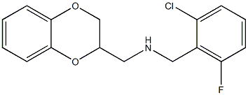 [(2-chloro-6-fluorophenyl)methyl](2,3-dihydro-1,4-benzodioxin-2-ylmethyl)amine Struktur