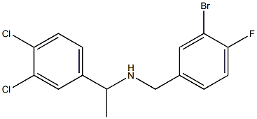 [(3-bromo-4-fluorophenyl)methyl][1-(3,4-dichlorophenyl)ethyl]amine Struktur