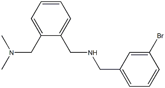 [(3-bromophenyl)methyl]({2-[(dimethylamino)methyl]phenyl}methyl)amine Struktur