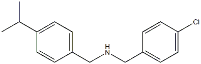 [(4-chlorophenyl)methyl]({[4-(propan-2-yl)phenyl]methyl})amine Struktur