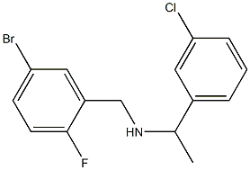 [(5-bromo-2-fluorophenyl)methyl][1-(3-chlorophenyl)ethyl]amine Struktur