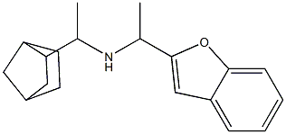 [1-(1-benzofuran-2-yl)ethyl](1-{bicyclo[2.2.1]heptan-2-yl}ethyl)amine Struktur