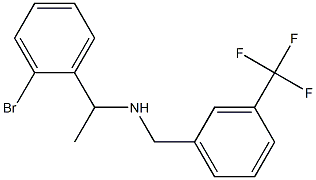 [1-(2-bromophenyl)ethyl]({[3-(trifluoromethyl)phenyl]methyl})amine Struktur