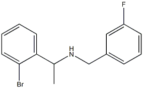 [1-(2-bromophenyl)ethyl][(3-fluorophenyl)methyl]amine Struktur