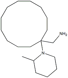 [1-(2-methylpiperidin-1-yl)cyclododecyl]methanamine Struktur