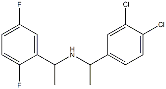 [1-(3,4-dichlorophenyl)ethyl][1-(2,5-difluorophenyl)ethyl]amine Struktur