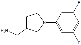 [1-(3,5-difluorophenyl)pyrrolidin-3-yl]methylamine Struktur