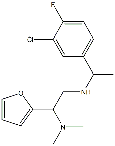 [1-(3-chloro-4-fluorophenyl)ethyl][2-(dimethylamino)-2-(furan-2-yl)ethyl]amine Struktur