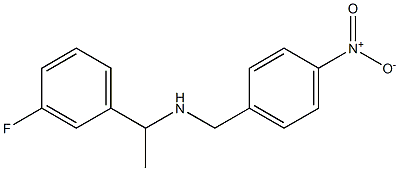 [1-(3-fluorophenyl)ethyl][(4-nitrophenyl)methyl]amine Struktur