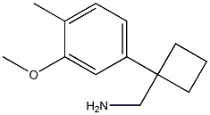 [1-(3-methoxy-4-methylphenyl)cyclobutyl]methanamine Struktur