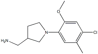 [1-(4-chloro-2-methoxy-5-methylphenyl)pyrrolidin-3-yl]methylamine Struktur