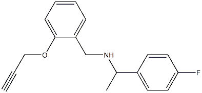 [1-(4-fluorophenyl)ethyl]({[2-(prop-2-yn-1-yloxy)phenyl]methyl})amine Struktur