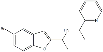 [1-(5-bromo-1-benzofuran-2-yl)ethyl][1-(pyridin-2-yl)ethyl]amine Struktur