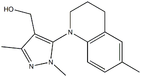 [1,3-dimethyl-5-(6-methyl-1,2,3,4-tetrahydroquinolin-1-yl)-1H-pyrazol-4-yl]methanol Struktur