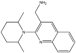 [2-(2,6-dimethylpiperidin-1-yl)quinolin-3-yl]methanamine Struktur