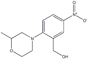 [2-(2-methylmorpholin-4-yl)-5-nitrophenyl]methanol Struktur