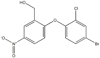 [2-(4-bromo-2-chlorophenoxy)-5-nitrophenyl]methanol Struktur