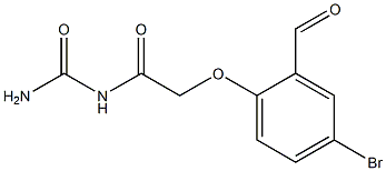 [2-(4-bromo-2-formylphenoxy)acetyl]urea Struktur