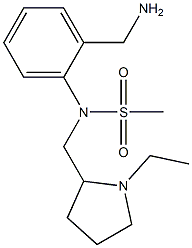 [2-(aminomethyl)phenyl]-N-[(1-ethylpyrrolidin-2-yl)methyl]methanesulfonamide Struktur