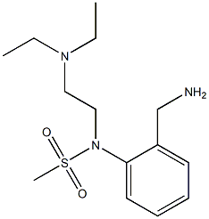 [2-(aminomethyl)phenyl]-N-[2-(diethylamino)ethyl]methanesulfonamide Struktur