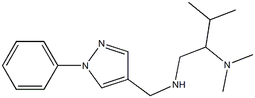 [2-(dimethylamino)-3-methylbutyl][(1-phenyl-1H-pyrazol-4-yl)methyl]amine Struktur