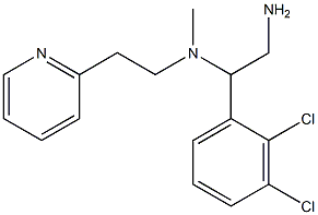 [2-amino-1-(2,3-dichlorophenyl)ethyl](methyl)[2-(pyridin-2-yl)ethyl]amine Struktur