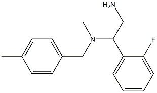 [2-amino-1-(2-fluorophenyl)ethyl](methyl)[(4-methylphenyl)methyl]amine Struktur