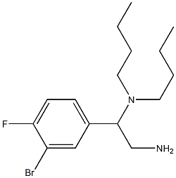 [2-amino-1-(3-bromo-4-fluorophenyl)ethyl]dibutylamine Struktur