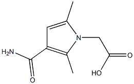 [3-(aminocarbonyl)-2,5-dimethyl-1H-pyrrol-1-yl]acetic acid Struktur