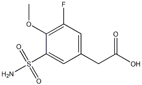 [3-(aminosulfonyl)-5-fluoro-4-methoxyphenyl]acetic acid Struktur