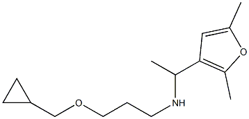 [3-(cyclopropylmethoxy)propyl][1-(2,5-dimethylfuran-3-yl)ethyl]amine Struktur