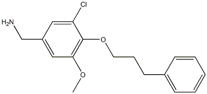 [3-chloro-5-methoxy-4-(3-phenylpropoxy)phenyl]methanamine Struktur