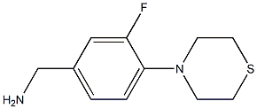 [3-fluoro-4-(thiomorpholin-4-yl)phenyl]methanamine Struktur