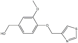 [3-methoxy-4-(1,3-thiazol-4-ylmethoxy)phenyl]methanol Struktur