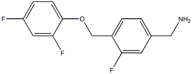 [4-(2,4-difluorophenoxymethyl)-3-fluorophenyl]methanamine Struktur