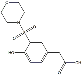 [4-hydroxy-3-(morpholin-4-ylsulfonyl)phenyl]acetic acid Struktur