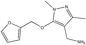 [5-(furan-2-ylmethoxy)-1,3-dimethyl-1H-pyrazol-4-yl]methanamine Struktur