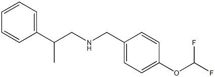 {[4-(difluoromethoxy)phenyl]methyl}(2-phenylpropyl)amine Struktur