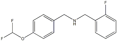 {[4-(difluoromethoxy)phenyl]methyl}[(2-fluorophenyl)methyl]amine Struktur