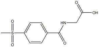 {[4-(methylsulfonyl)benzoyl]amino}acetic acid Struktur