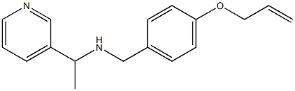 {[4-(prop-2-en-1-yloxy)phenyl]methyl}[1-(pyridin-3-yl)ethyl]amine Struktur