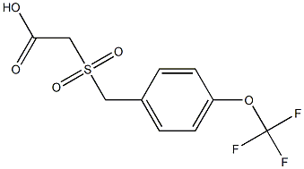 {[4-(trifluoromethoxy)benzyl]sulfonyl}acetic acid Struktur