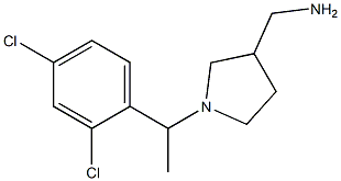 {1-[1-(2,4-dichlorophenyl)ethyl]pyrrolidin-3-yl}methanamine Struktur