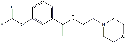 {1-[3-(difluoromethoxy)phenyl]ethyl}[2-(morpholin-4-yl)ethyl]amine Struktur