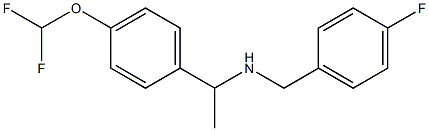 {1-[4-(difluoromethoxy)phenyl]ethyl}[(4-fluorophenyl)methyl]amine Struktur