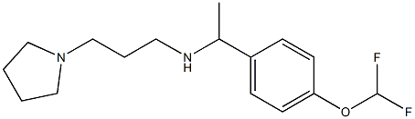 {1-[4-(difluoromethoxy)phenyl]ethyl}[3-(pyrrolidin-1-yl)propyl]amine Struktur