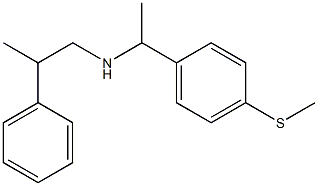 {1-[4-(methylsulfanyl)phenyl]ethyl}(2-phenylpropyl)amine Struktur