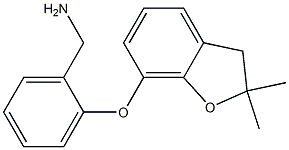 {2-[(2,2-dimethyl-2,3-dihydro-1-benzofuran-7-yl)oxy]phenyl}methanamine Struktur