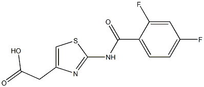 {2-[(2,4-difluorobenzoyl)amino]-1,3-thiazol-4-yl}acetic acid Struktur