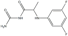 {2-[(3,5-difluorophenyl)amino]propanoyl}urea Struktur